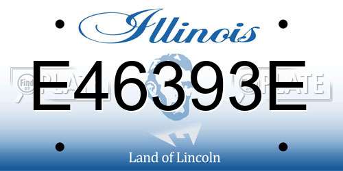 E46393E Illinois License Plate