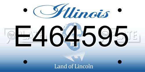 E464595 Illinois License Plate