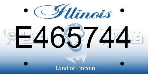 E465744 Illinois License Plate
