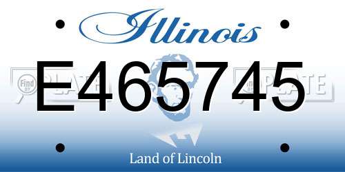 E465745 Illinois License Plate