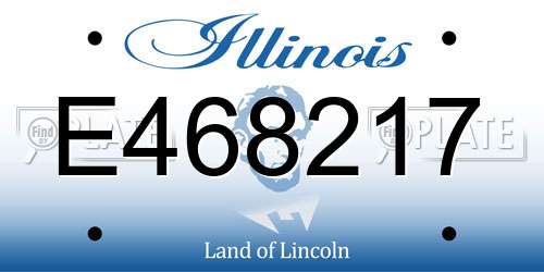 E468217 Illinois License Plate