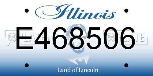 E468506 Illinois License Plate