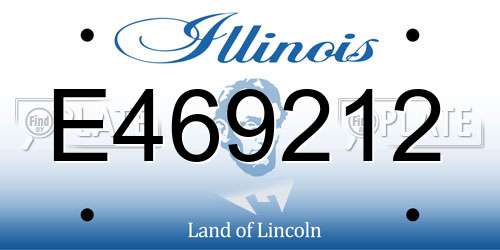 E469212 Illinois License Plate