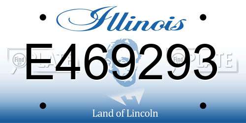 E469293 Illinois License Plate