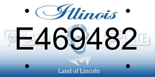 E469482 Illinois License Plate