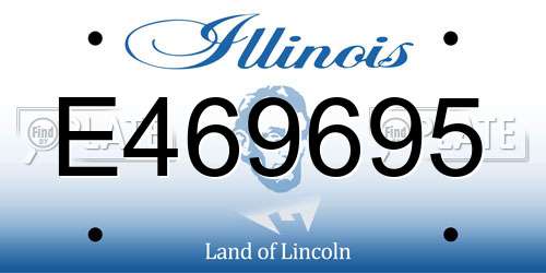 E469695 Illinois License Plate