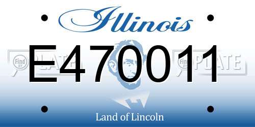 E470011 Illinois License Plate
