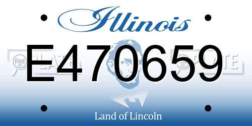 E470659 Illinois License Plate