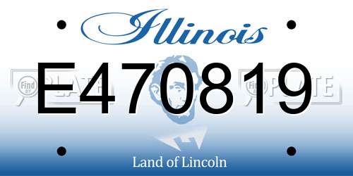 E470819 Illinois License Plate