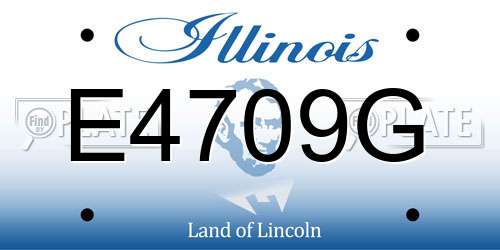 E4709G Illinois License Plate
