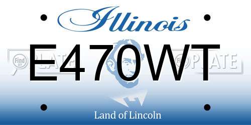 E470WT Illinois License Plate