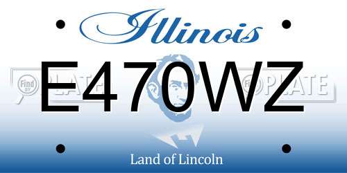 E470WZ Illinois License Plate