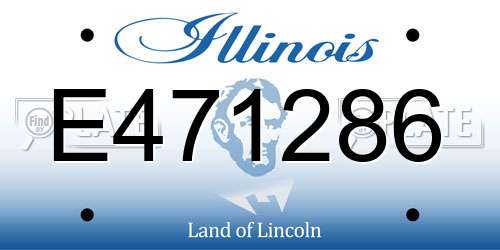 E471286 Illinois License Plate