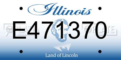 E471370 Illinois License Plate