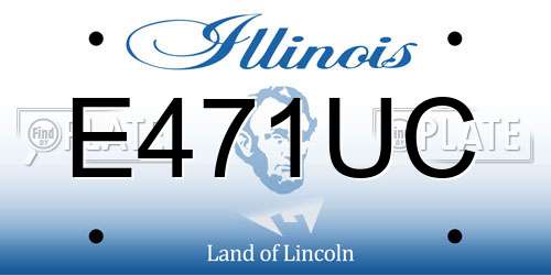 E471UC Illinois License Plate