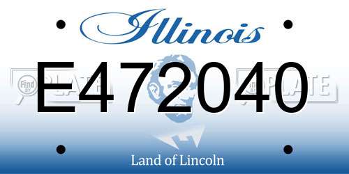 E472040 Illinois License Plate