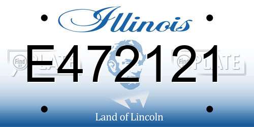 E472121 Illinois License Plate