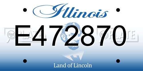 E472870 Illinois License Plate