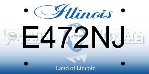 E472NJ Illinois License Plate