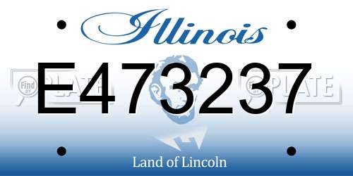 E473237 Illinois License Plate