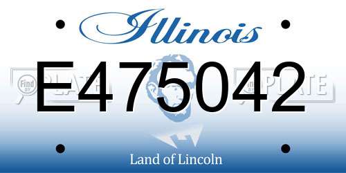 E475042 Illinois License Plate