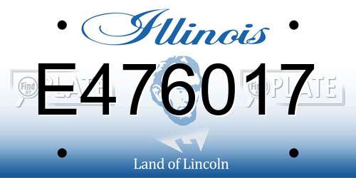 E476017 Illinois License Plate