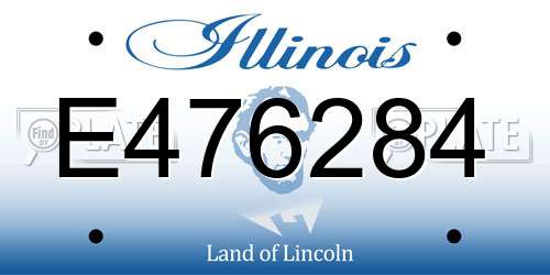 E476284 Illinois License Plate