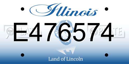 E476574 Illinois License Plate