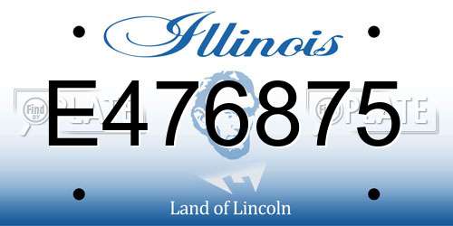 E476875 Illinois License Plate