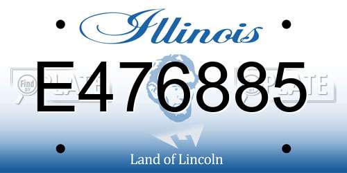 E476885 Illinois License Plate