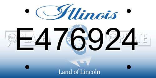 E476924 Illinois License Plate