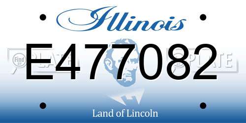 E477082 Illinois License Plate