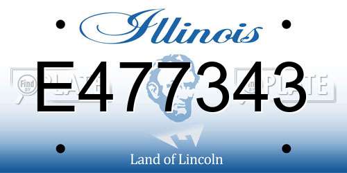 E477343 Illinois License Plate