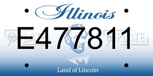 E477811 Illinois License Plate