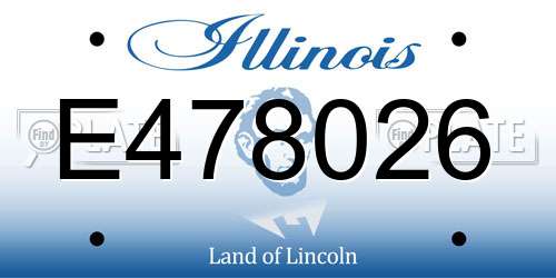 E478026 Illinois License Plate