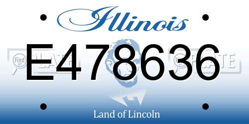 E478636 Illinois License Plate