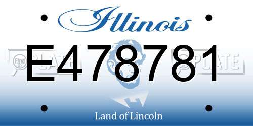 E478781 Illinois License Plate