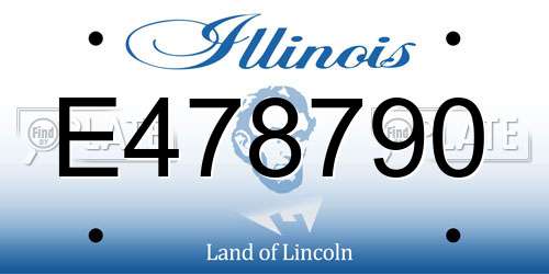 E478790 Illinois License Plate