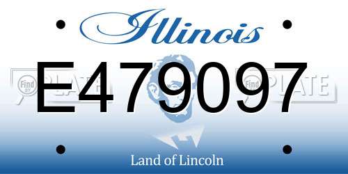 E479097 Illinois License Plate