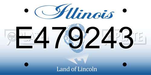 E479243 Illinois License Plate