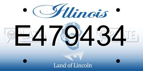 E479434 Illinois License Plate