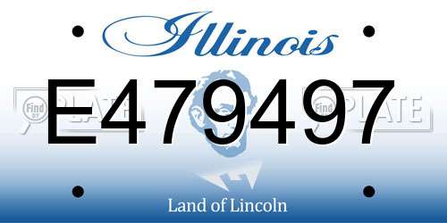 E479497 Illinois License Plate