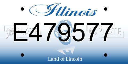 E479577 Illinois License Plate