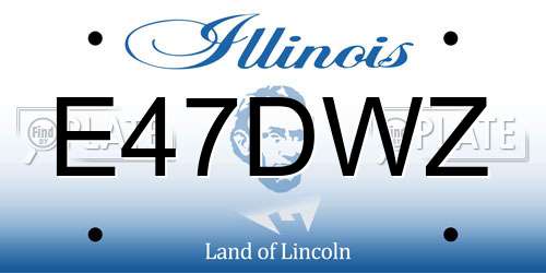 E47DWZ Illinois License Plate