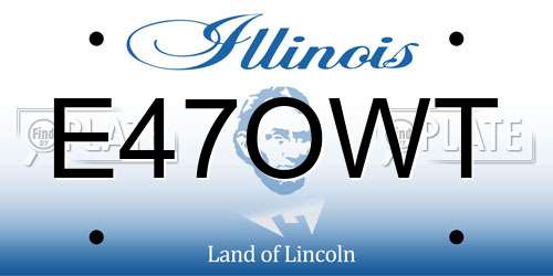 E47OWT Illinois License Plate