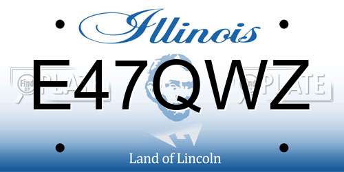 E47QWZ Illinois License Plate