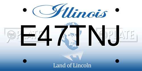 E47TNJ Illinois License Plate