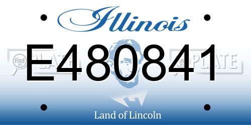E480841 Illinois License Plate