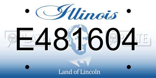 E481604 Illinois License Plate