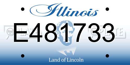 E481733 Illinois License Plate